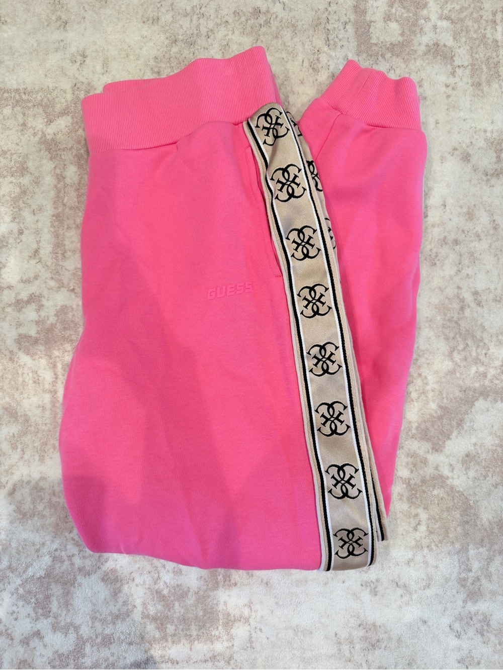 Guess Women’s XL Hot Pink Logo Tape Jogger Sweatpants